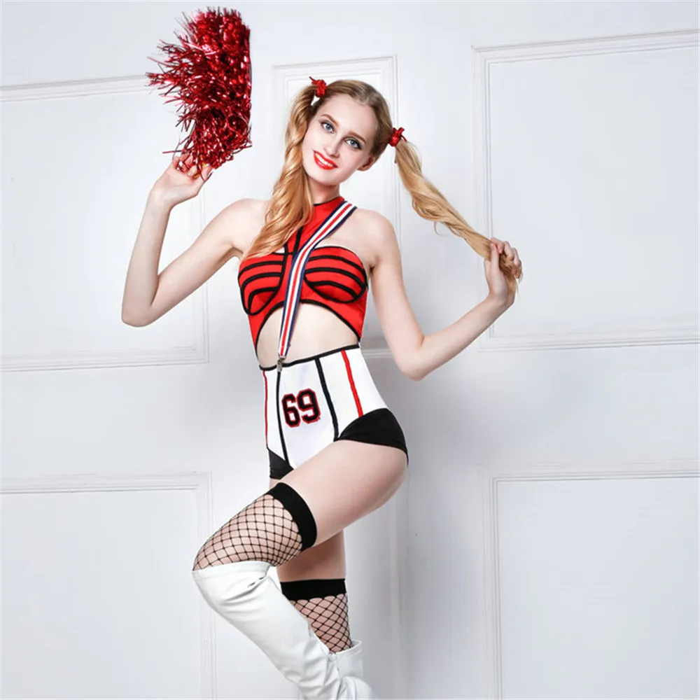 Для женщин Эротическое белье средней школы Бейсбол танцевальный костюм