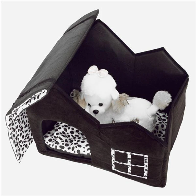 

Fashionable design and fine workmanship Super Soft British Style Pet House Size M Coffee for Small And Medium Size Pets