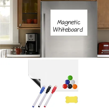 

10PCS A4 Size Magnetic Whiteboard Message Board Set with Pens Eraser Magnets for Home Office Fridge Refrigerator