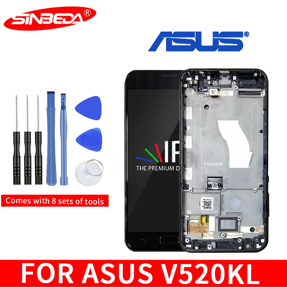 

5.2" Original Display For ASUS ZenFone V V520KL LCD Touch Screen with Frame For ASUS V520KL A006 Display Digitizer Replacement