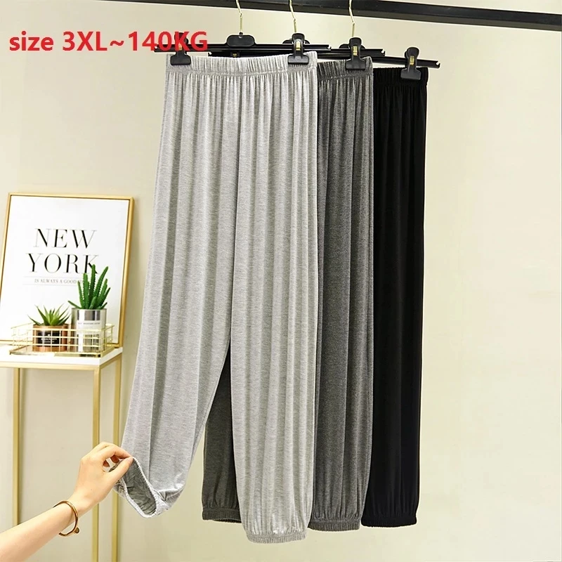 

size 3XL 140KG Spring Summer Modal Thermal pants Women Comfortable Ladies Underwear Leggings Loose Home wear sleep Big Pants 50