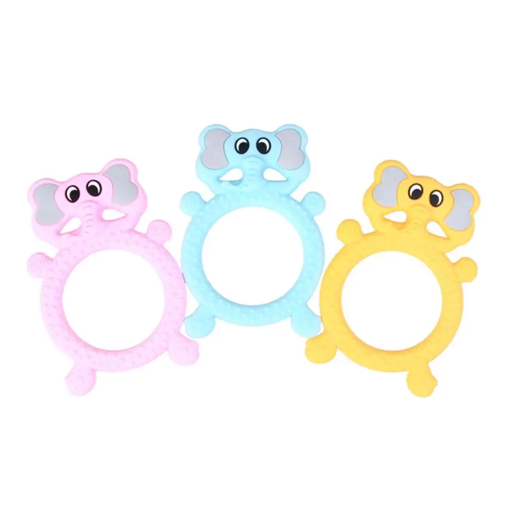 

Newborn Baby Silicone Cartoon Elephant Shape Teether Teething Chew Toy Gift