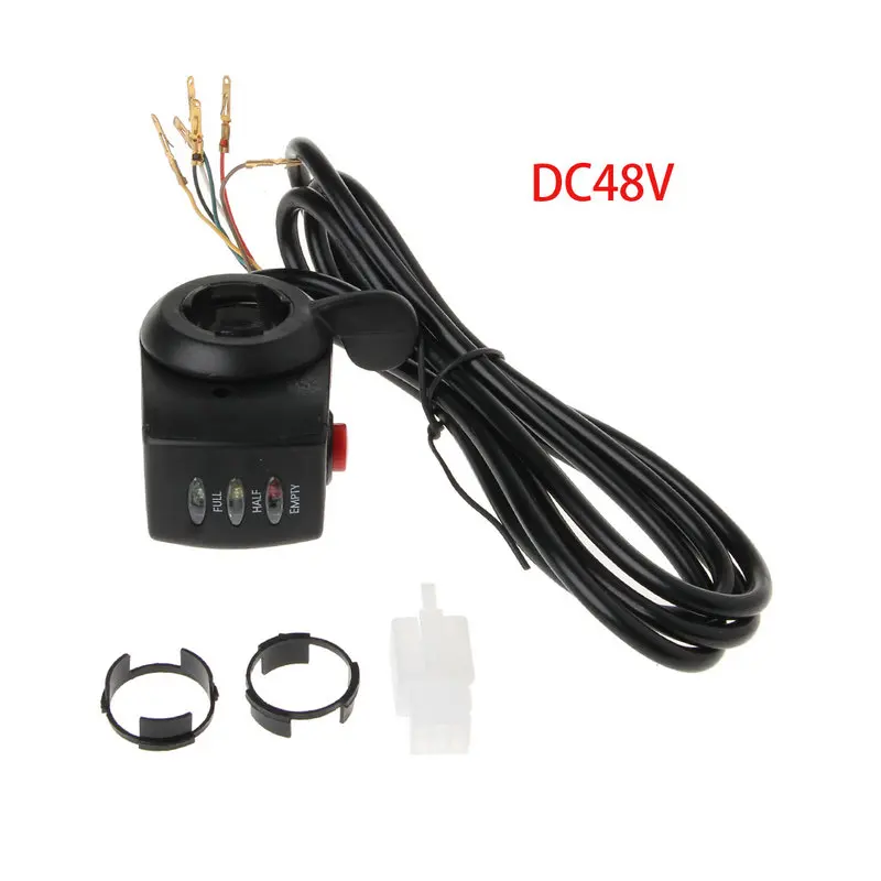 DC24V/36 V/48 V Электронный велосипед, электронный велосипед, ручка для большого пальца дроссельной заслонки, рукоятка газа, закручивающаяся дроссельная заслонка, Электрический скутер, велосипед, рукоятки для большого пальца дроссельной заслонки - Цвет: DC48V