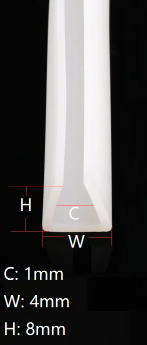 U образная уплотнительная лента 1 мм канальная силиконовая резиновая оболочка
