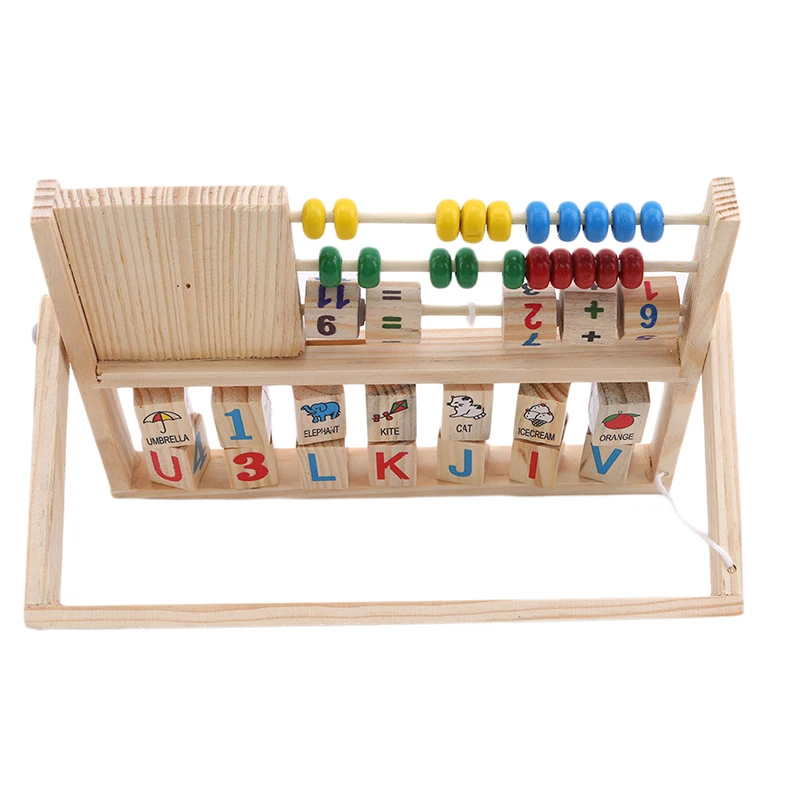 Wooden Math Toys For Children Multifunction Smile Face Calculation Frame Early Learning Educational Toys For Kids Math Toy