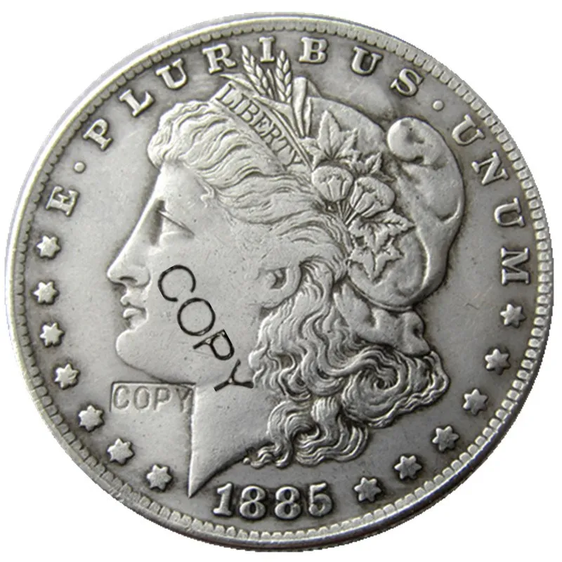 1885-CC морганский доллар посеребренный имитация монеты