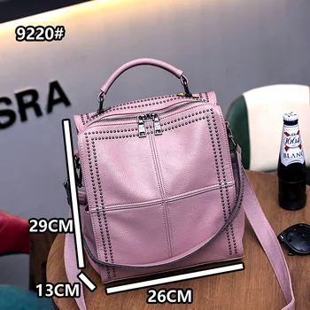 

2020 New Style Bag Women's Leather Backpack Messenger Bag Leather Handbag Backpack