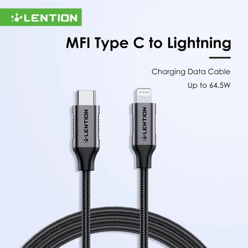 MFi USB Type C to Lightning Cable for iPhone 12 Mini Pro Max 8 PD 18W 20W 45W Fast USB C Charging Data Cable for Macbook Pro/air 1