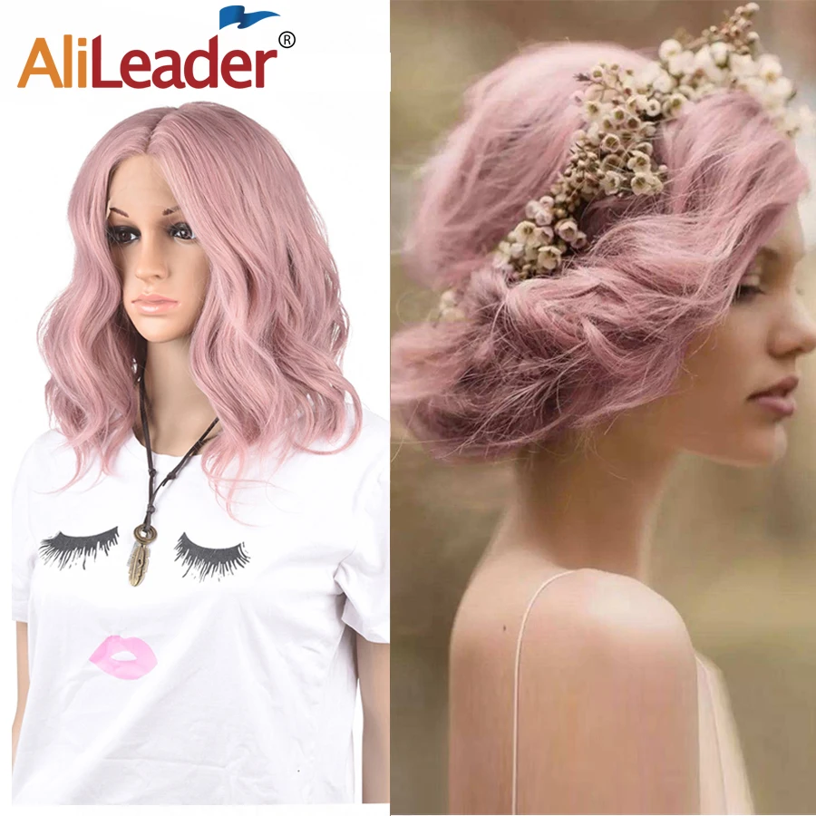 

Alileader Natural Wave Wigs Synthetic Hair Short Lace Front Wig Gorgeous 26 Inches Long Hair Wig High Temperature Fiber Hair Wig