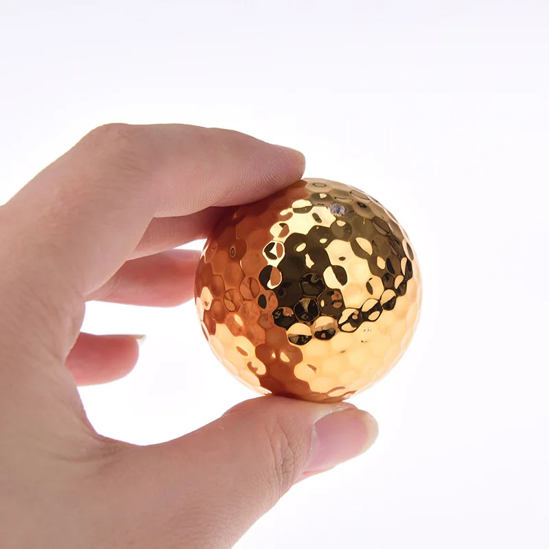 1PCS High quality Plated Golf ball Fancy Match Opening Goal Best Gift Durable Construction for Sporting Events