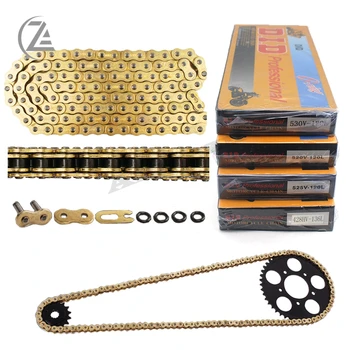

ACZ Facotry Selling High Quality Motorcycle Gold Sets for 428 Chain O-Ring 136 Link 520 525 530 Chains 120 Links