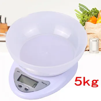 

5Kg Digital Kitchen Scale LCD Electronic Cooking Food Measure Bowl Scale 5.25