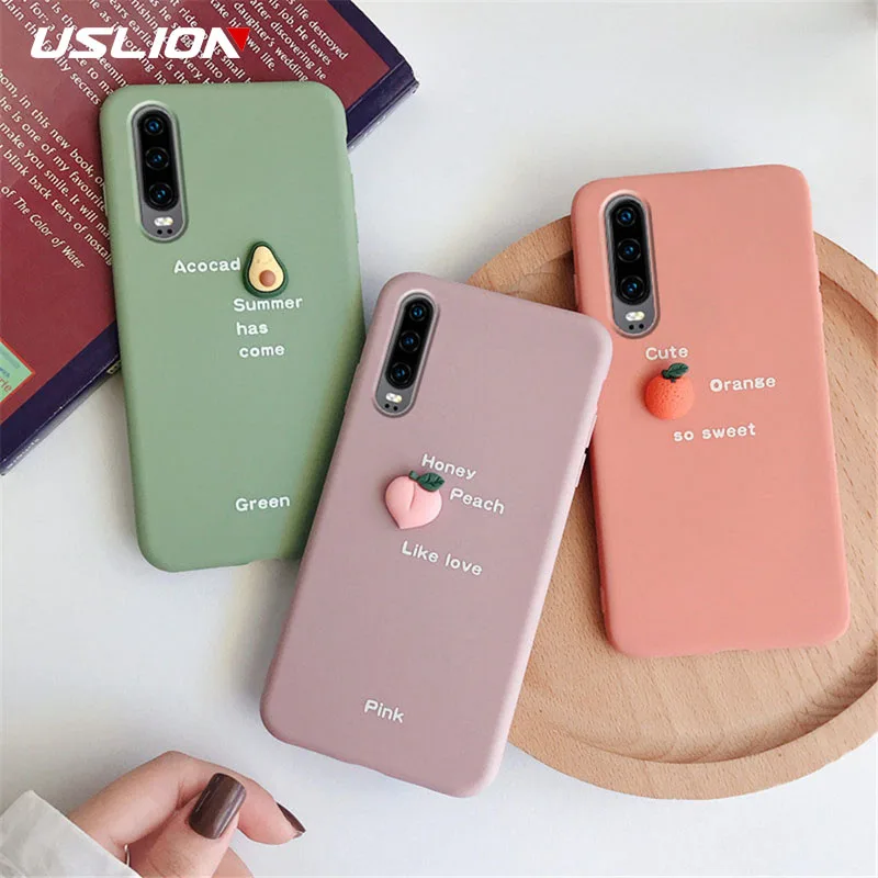 Чехол USLION из мягкого ТПУ для Huawei Nova 5 Pro P20 P30 Mate 20 Honor 10 9X чехлы с объемным