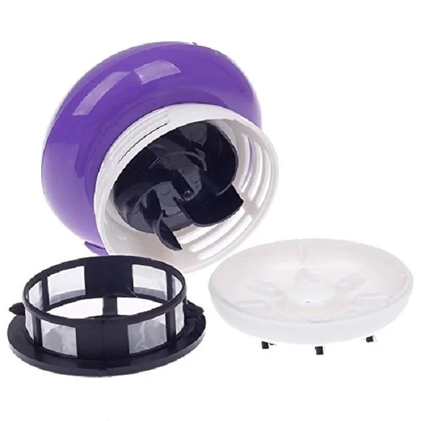 Battery Powered Cute Corner Office Desk Table Dust Vacuum Cleaner Sweeper Purple