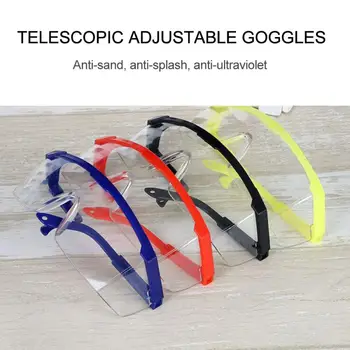 

NEW Foldable Adjustable Safety Goggles Anti-Sneeze Liquid Eye Anti-Droplets Windproof Lab Glasses Clear Lens