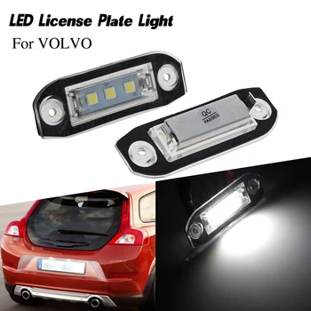 

2PCS LED car number License Plate Light White Lamp lighting tail Luces for Volvo S80 Xc90 S40 v60 XC60 S60 V70 C70 V50 XC70 new