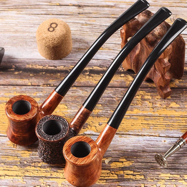 High Quality Briar Wood Pipe Handmade Engraved Briar Tobacco Pipe