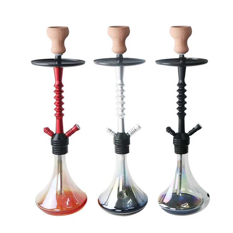 

Professional High Quality Glass Hookah Set Shisha with Ceramic Bowl and Silicone Hose Smooking pipe Nargile Water Pipe