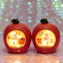 Смола морковь Ночной светильник с изображением мультяшного кролика Звездное светильник s Спальня прикроватной Новинка светильник для малышей на день рождения, рождественский подарок