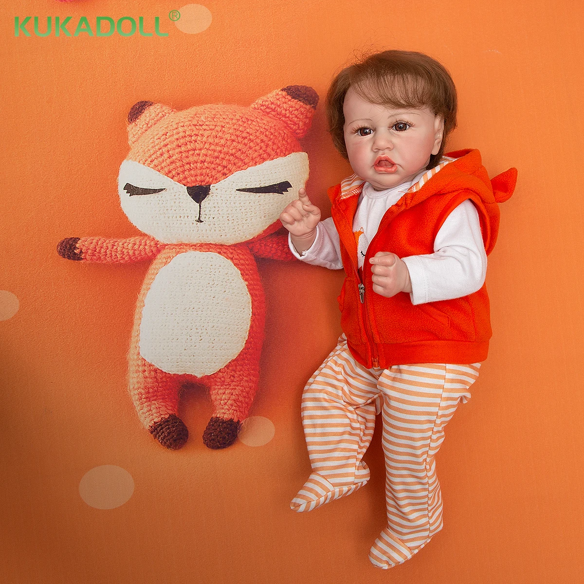KUKADOLL милые модные Bebes кукла трансфер до Reborn 23 дюйма 57 см Ткань средства ухода за