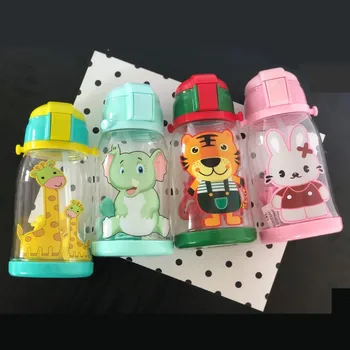 

120ml-600ml Baby Cartoon Water Bottle Infant Cups With Duckbill Mouth Shape For Feeding Baby Training Cup