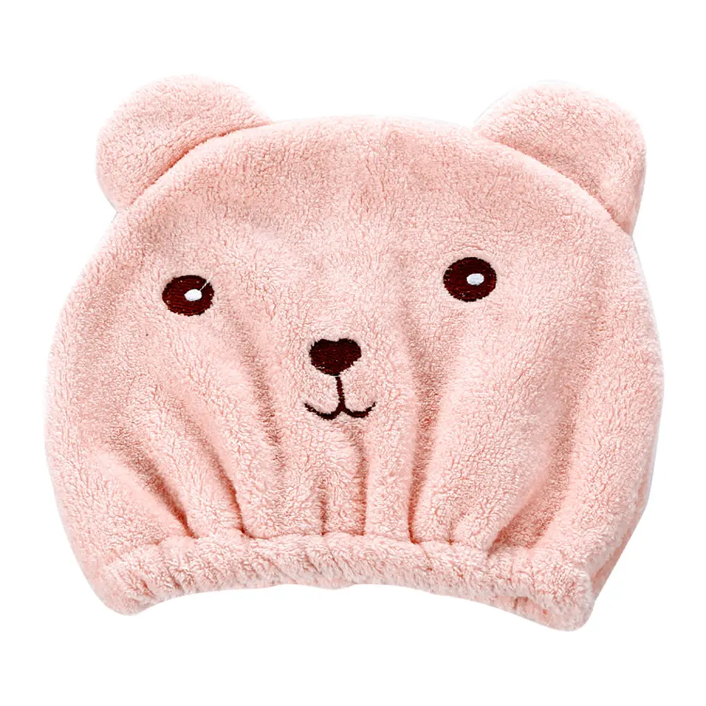 Pink Шапочка из микрофибры для сухих волос, для мытья дома, ткань 30*26 см, мягкое полотенце, шапочка для душа, Товары для ванной комнаты, поглощение воды - Цвет: Pink