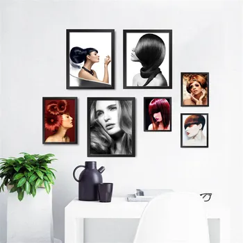 

Barbershop New Hair Styling Beauty Salon Pictures Wall Decor Painting Hair Salon Fashion Hair Poster And Prints Salon Decoration