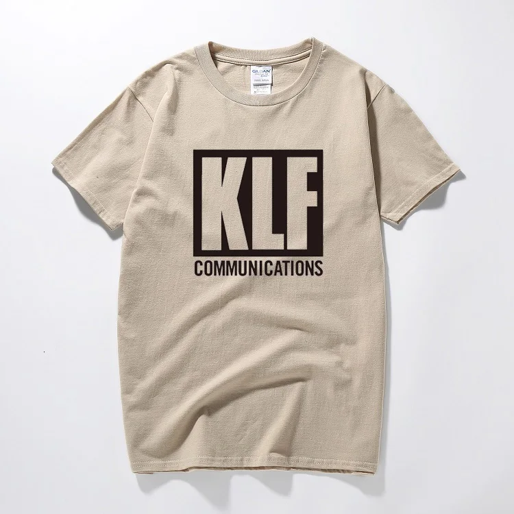 Футболка one yona The KLF с буквенным принтом, Мужская футболка, новинка, хлопковая футболка с коротким рукавом и круглым вырезом, Camisetas Hombre - Цвет: Khaki