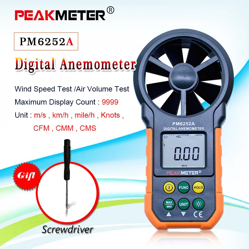 Wind Speed Test Meter Multifunction Digital Anemometer Tachometer