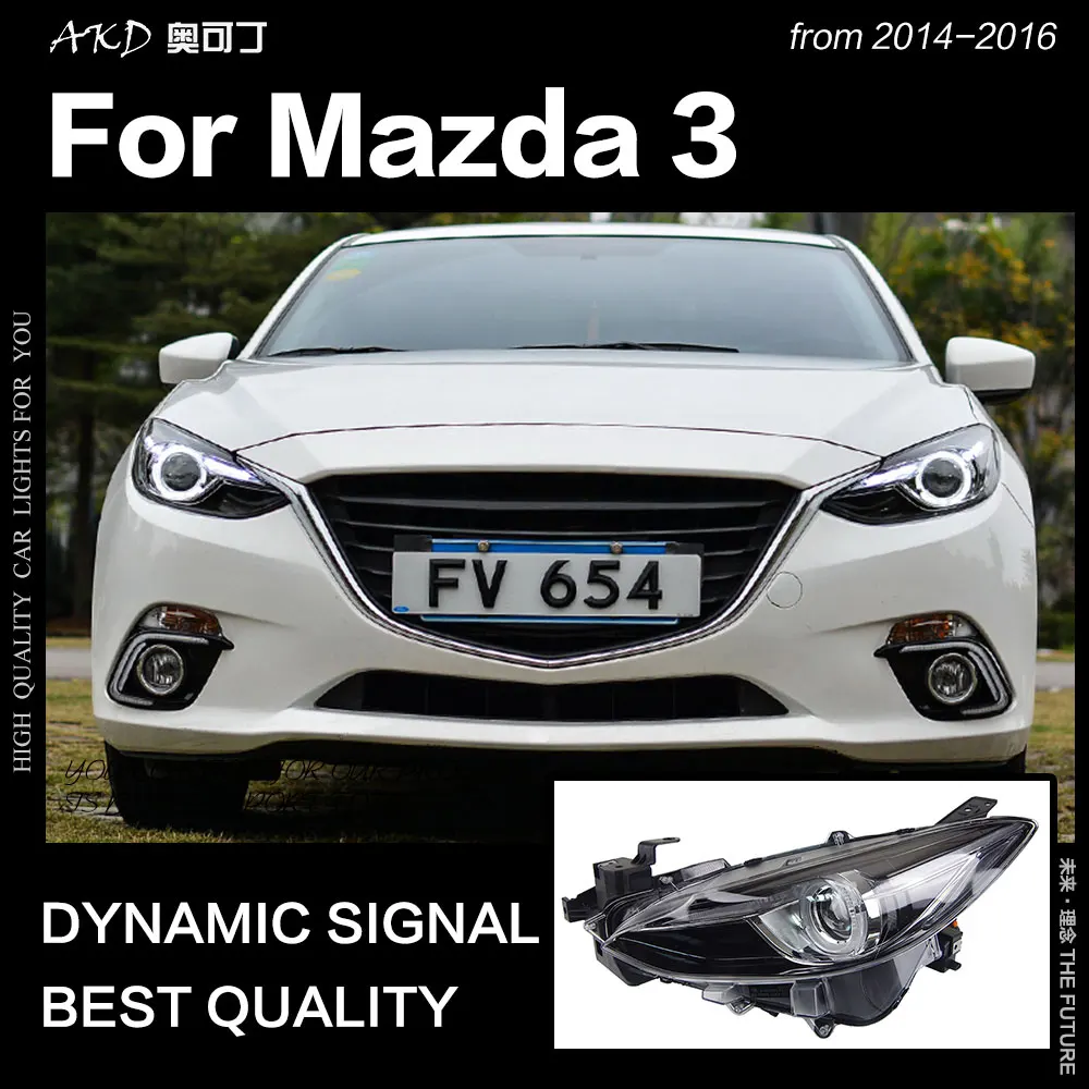 АКД стайлинга автомобилей для Mazda 3 фары 2014-2016 Mazda3 Axela светодиодный задний фонарь