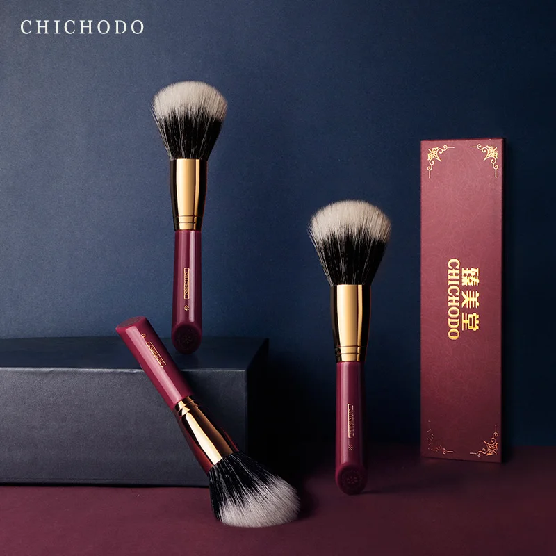 

MyDestiny makeup brush-2020 New Luxurious CHICHODO series-goat hair double layer powder brush-natural fur cosmetic&beauty tool