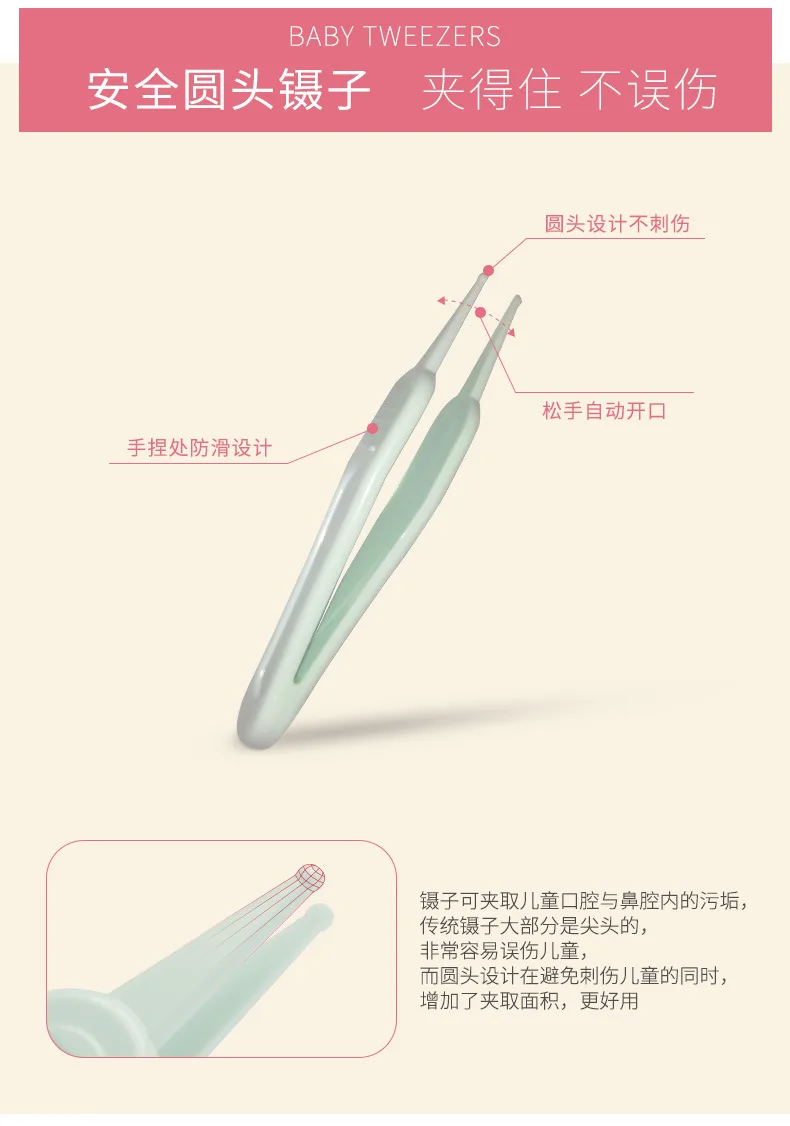 Baby Nail Scissors Set Lovely Nail Clippers  Newborn Baby Nail Clipper Safety Scissors Nail Care Suit Baby Care