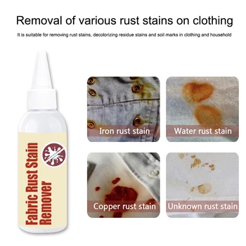 

Fabric Rust Stain Remover Strong Rust Removal 80ml Easy to Apply Safe to Use DNJ998