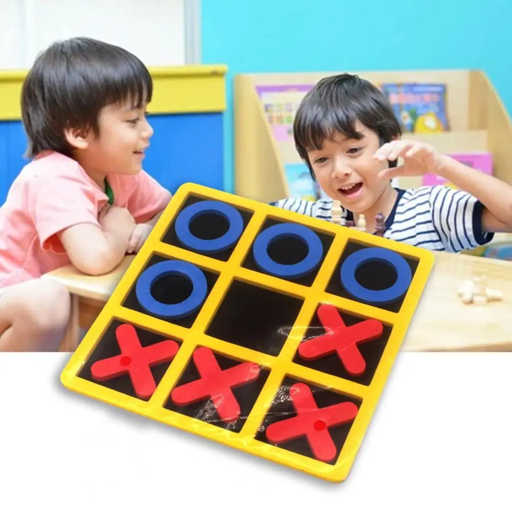1Set Tic-Tac-Toe Competitive Skill Parents-children Leisure Board Game OX Chess Interaction Toys for Family Gatherings