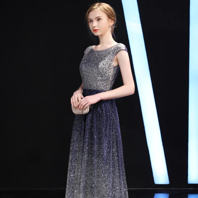 It's Yiiya Evening Gowns Shiny Gradient Color Formal Dresses For Women Party Dress 2020 Sleeveless Long Robe De Soiree K175