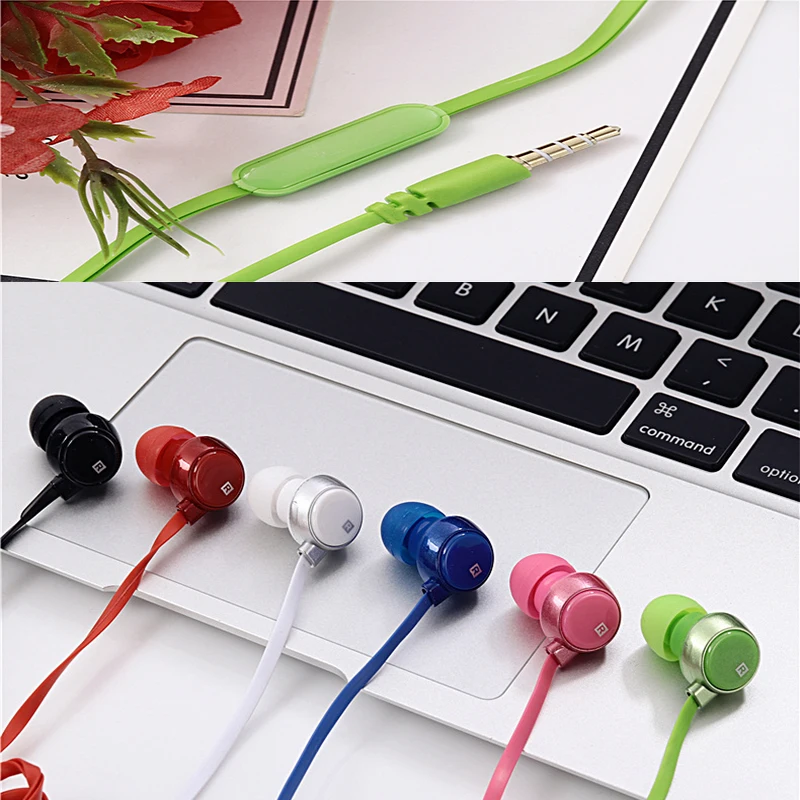 

Candy Color 3.5mm Stereo Wired Earphone In-Ear Sport Music Headset with Mic Earbuds Earphones for Samsung Xiaomi Smartphone
