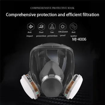 

1PC Pollution Mask Anti Air Dust and Smoke Mask Industrial Respirator Dual Filter Face Safety Protection Mask