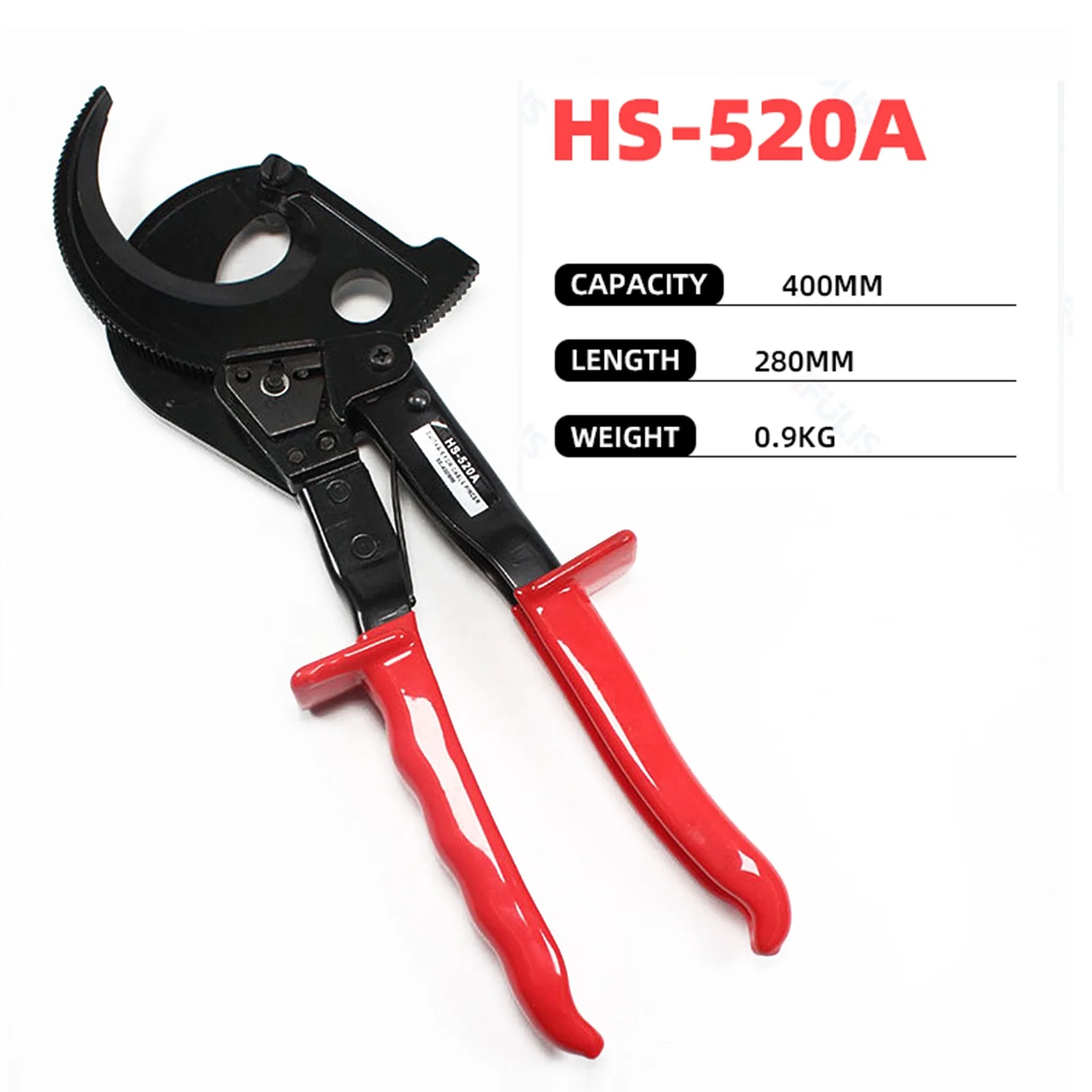 

HS-520A 400mm² Ratcheting Cable Cutter Electrician Crimping Pliers Scissor Used for Cut Large Wires Germany Design Wire Cutter
