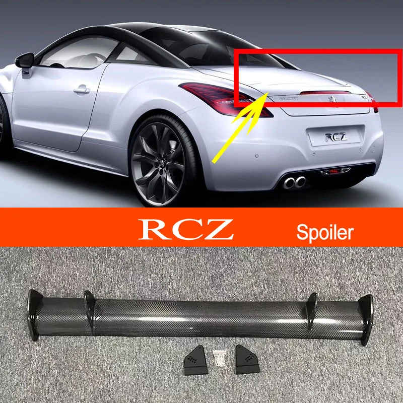 RCZ-Real-Carbon-Fiber-FRP-GT-style-Car-styling-Sporty-Rear-Trunk-Wing ...