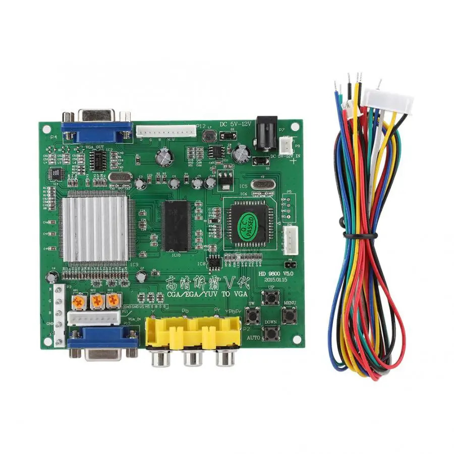 Аудиокабель аркадная игра RGB/CGA/EGA/YUV К VGA HD видеоконвертерная плата поддерживает