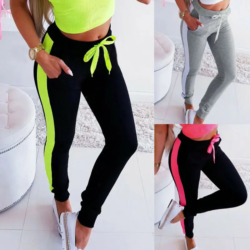 

Jogging Pants Women Running Pants With Pocket Sports Fitness Tights Gym Jogger Bodybuilding Sweatpants Sport Female Trousers