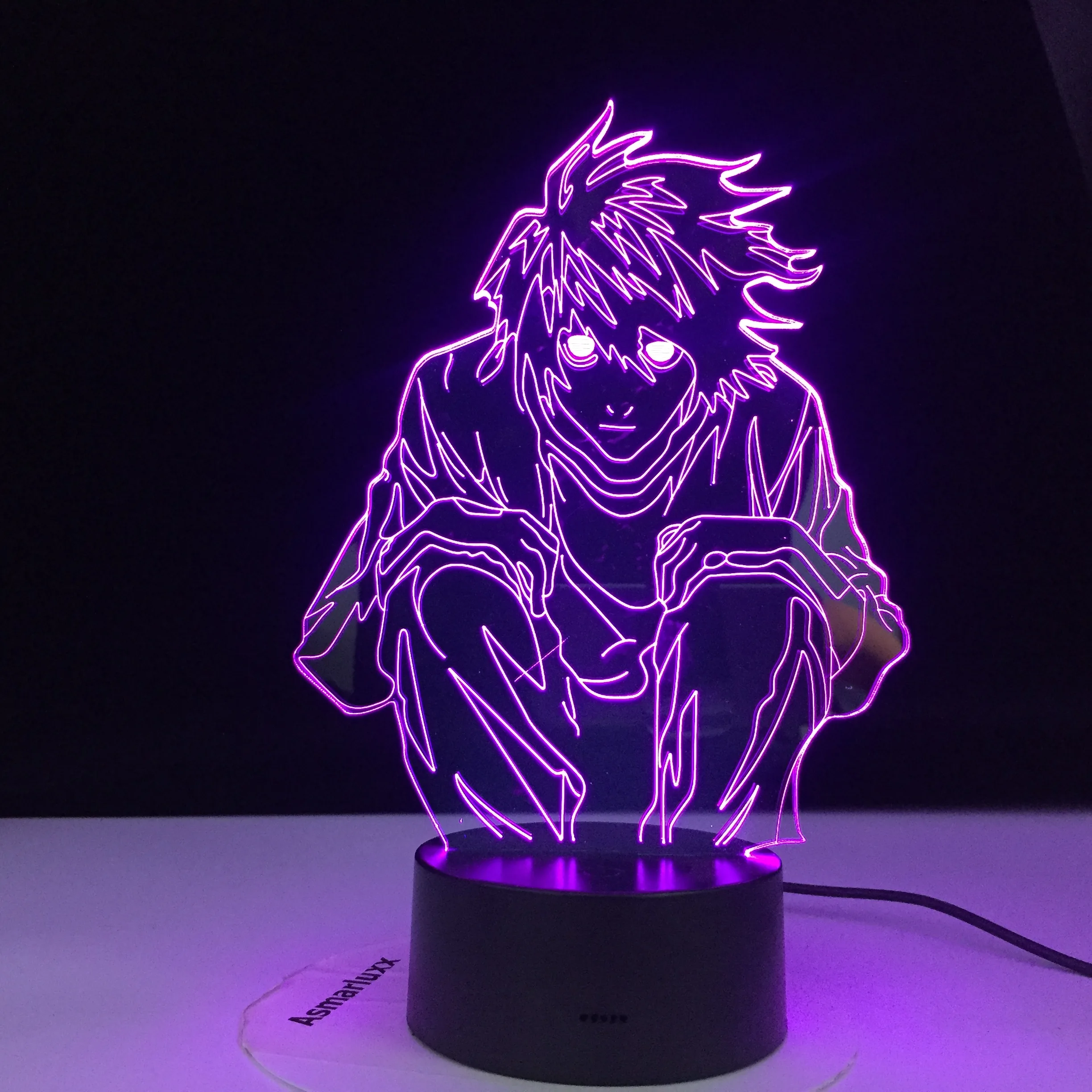 Манга смерти Note L Ryuk фигура Lawliet светодиодный ночной Светильник для аниме декор