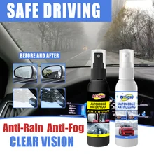 

60ml Car Anti-fogging Agent Anti-raining Spray Auto Rearview Mirror Window Glass Waterproof Coating Auto Accessories