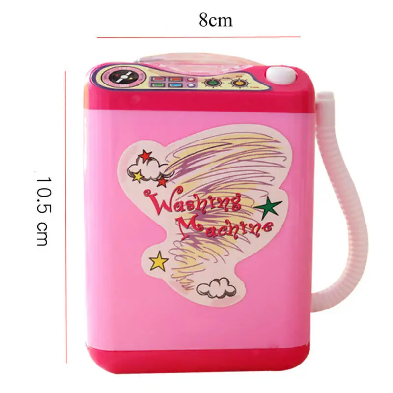Pudcoco Cleaner Toy Wash Housekeeping Toys Mini Electric Washing Machine Dollhouse Toy Useful Wash Makeup Brushes Cosmetic