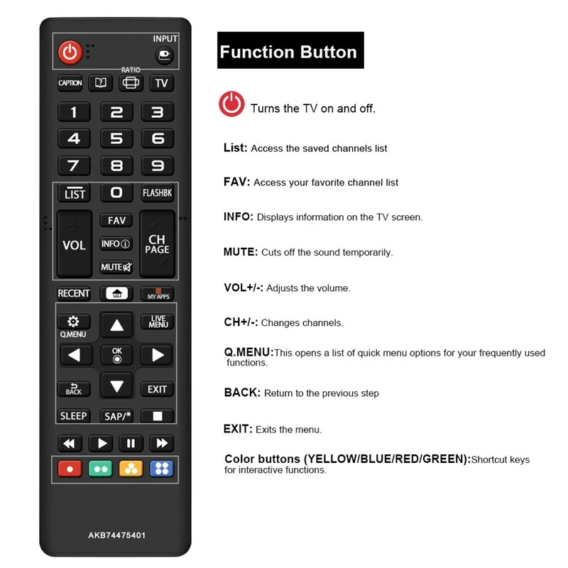 Новая Замена для Lg Tv пульт дистанционного управления Akb73975701 Akb75055701 Akb73975702 Akb74475401 Akb73975701 Agf76631042