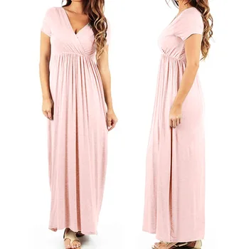 

2020 Summer Pregnant Women Dresses Maternity Dresses Women V Collar Short Sleeve Pregnancy Dress Maternity Sundress Clothes