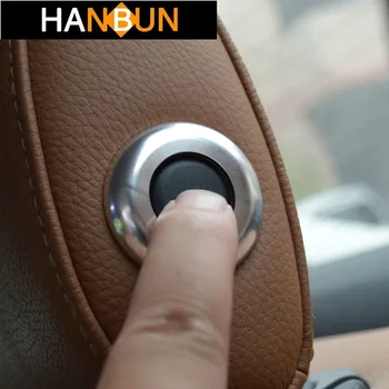 

Car Styling Rear Seat Headrest Adjustment Button Decoration Cover Trim Sequins For BMW 3 series E90 Interior Accessories
