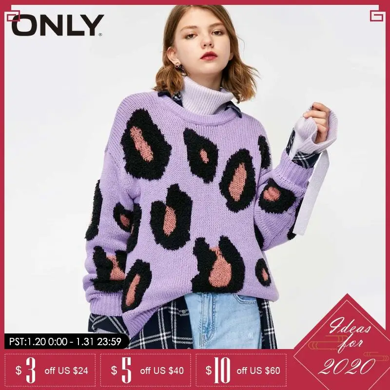 

ONLY pullover Leopard women oversized Knitted sweater | 118313522