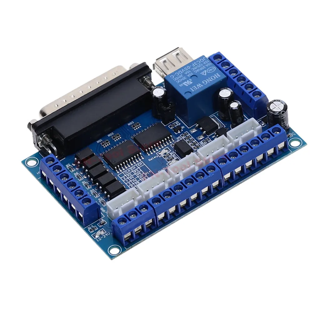 5 осевая CNC плата с USB кабелем для контроллера шагового двигателя MACH3 1 шт.|Драйвер