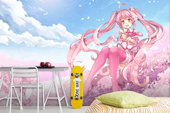 

[Self-Adhesive] 3D Hatsune Miku 897 Japan Anime Wall Paper mural Wall Print Decal Wall Murals Belly